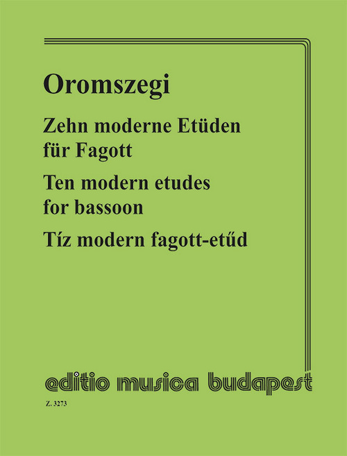 Zehn moderne Etüden für Fagott = Ten Modern Études for Bassoon