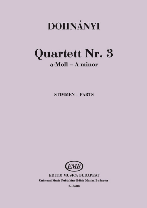 Streichquartett Nr. 3, op. 33, Stimmen