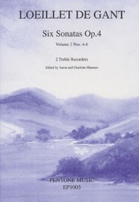 Six Sonatas Opus 4, Volume 2, Nos. 4-6, Alto Recorder