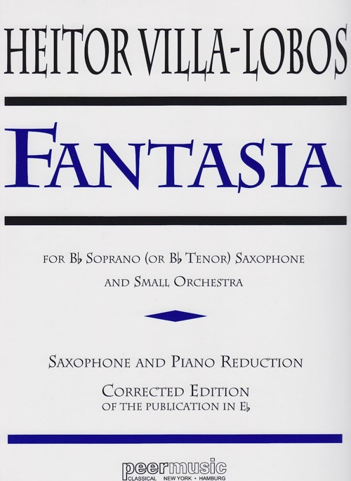 Fantasía (Version Eb flat), for Bb Soprano (or Bb Tenor) Saxophone and Small Orchestra, Piano Reduction