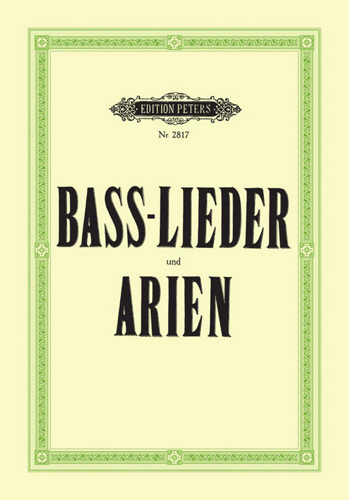 Bass-Lieder und Arien, Low Voice and Piano