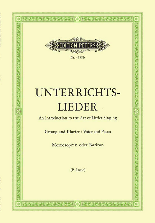 Unterrichtslieder - Ausgabe für mittlere Stimme: Eine Sammlung von 60 beliebten Liedern mit Klavierbegleitung