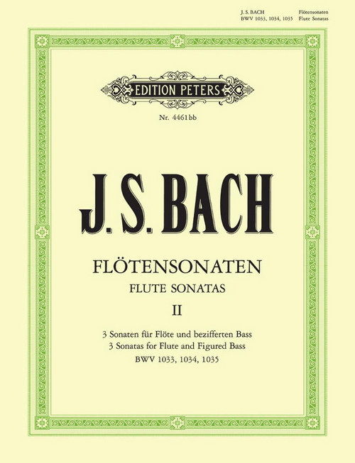 Flute Sonatas, Vol. 2, Flute and Piano = Flötensonaten, Band 2, BWV 1033-1035
