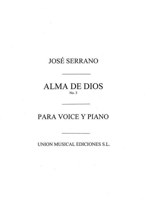 Alma De Dios, nº 3: Seguidillas, para voz y piano