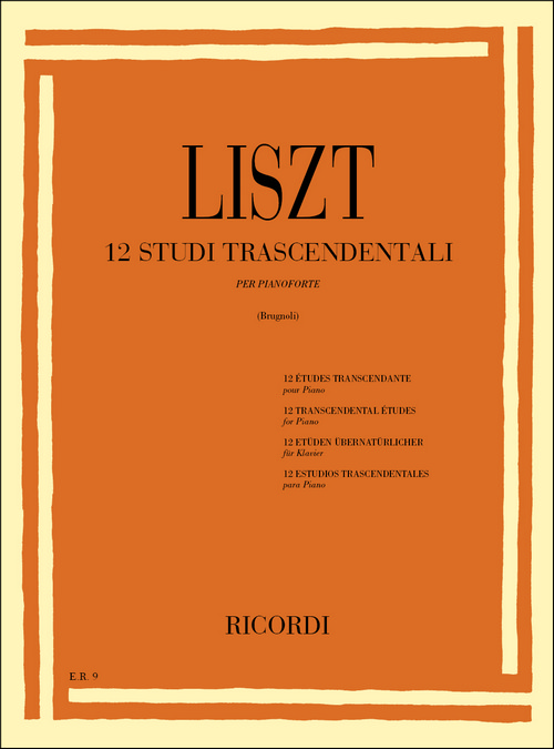 12 Studi Trascendentali, Ed. A. Brugnoli, per Pianoforte