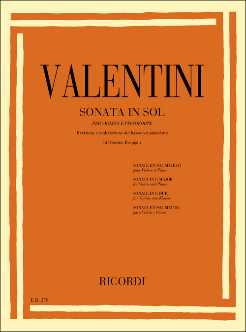 Sonata in Sol, Violin and Piano