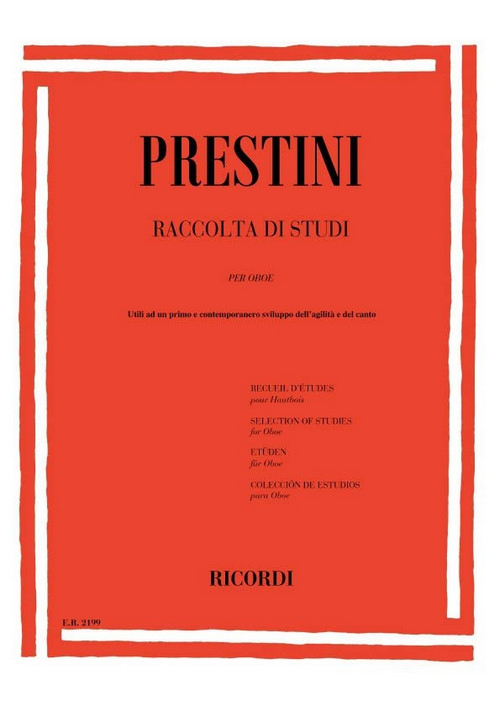 Raccolta di studi per oboe utili ad un primo e contemporaneo sviluppo dell'agilità e del canto