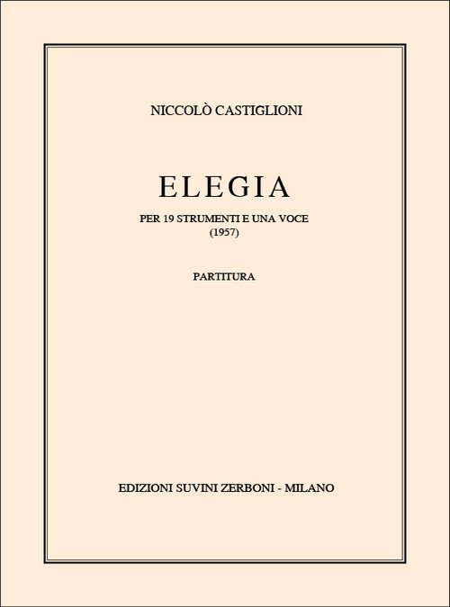 Elegia, per 19 strumenti e una voce