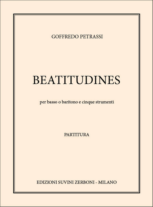 Beatitudines: Testimonianza per Martin Luther King, per baritono o basso e strumenti