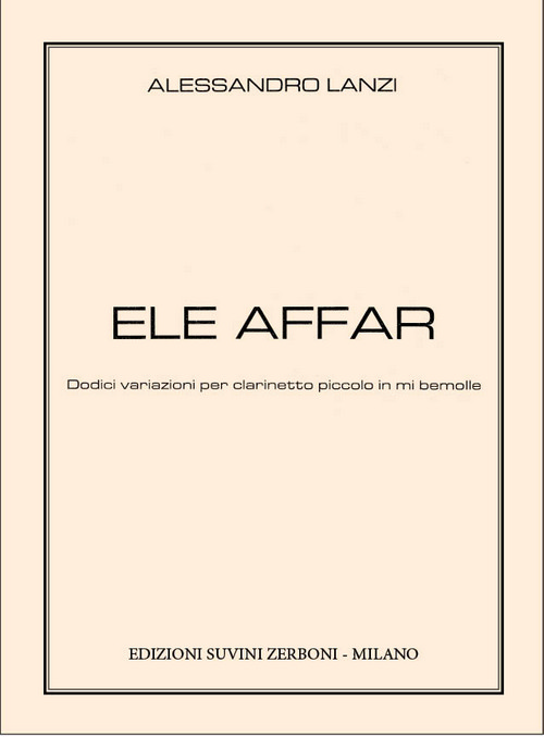 Ele Affar (1969), per Clarinetto Piccolo in Mi Bemolle