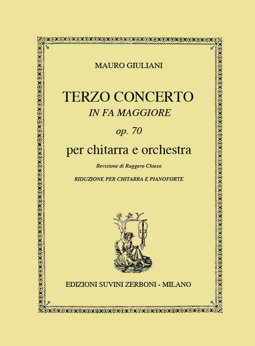 Concerto nº 3, op. 70, in fa maggiore, per chitarra e orchestra, riduzione per chitarra e pianoforte