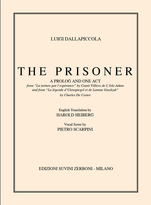 Il Prigioniero (1944-1948), testo Italiano e inglese, riduzione per canto e pianoforte