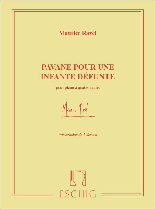 Pavane pour une infante défunte, pour piano à 4 mains