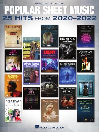 Popular Sheet Music: 25 Hits from 2020-2022, Piano, Vocal and Guitar