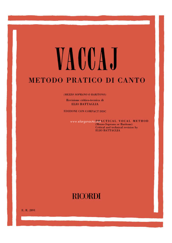 Metodo pratico di canto (Mezzo soprano o Baritono). 9790041828916
