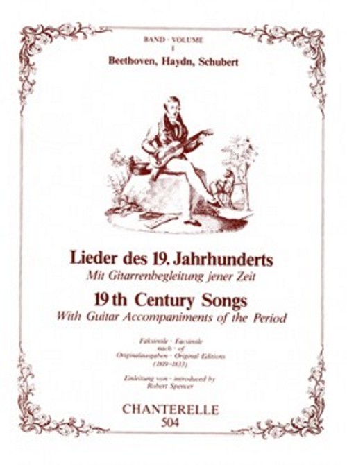 Anthology: Lieder by Beethoven, Schubert & Haydn. 19th Century Songs. Facsimile. With Guitar Accompaniments of the Period