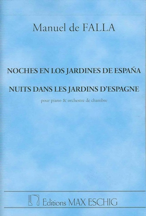 Nuits dans les jardins dŽEspagne, pour piano et orchestre de chambre, partition = Noches en los jardines de España, para piano y orquesta de cámara, partitura de estudio