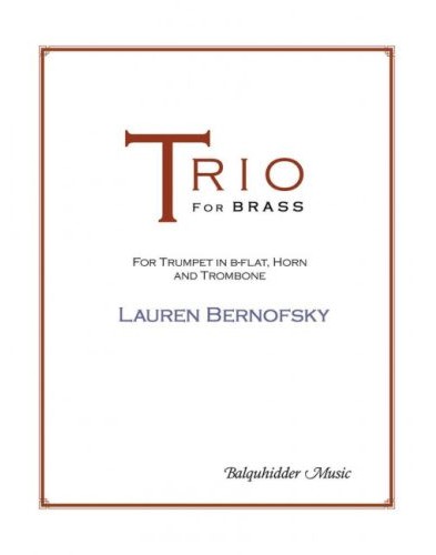 Trio for Brass, for Trumpet in B-flat, Horn and Trombone, score and parts