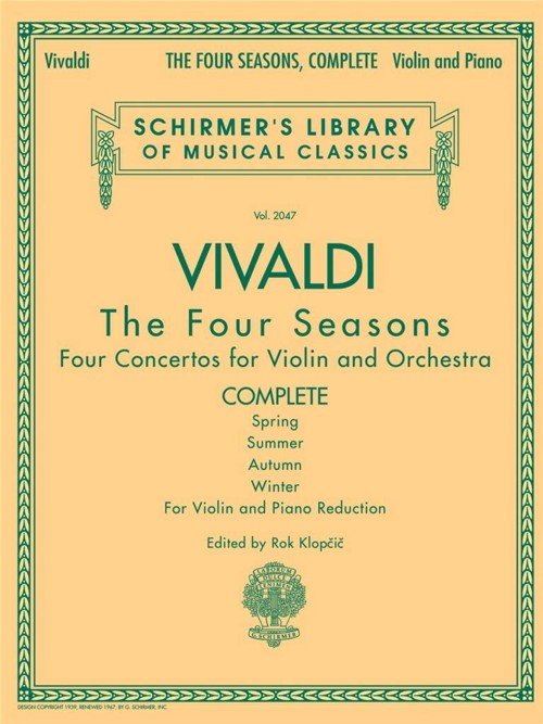 The Four Seasons, Four Concertos for Violin and Piano Reduction, Complete: Spring, Summer, Autumn, Winter