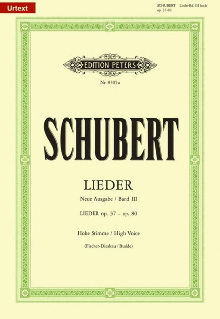 Lieder, vol. 3, New Edition, Urtext, High Voice and Piano