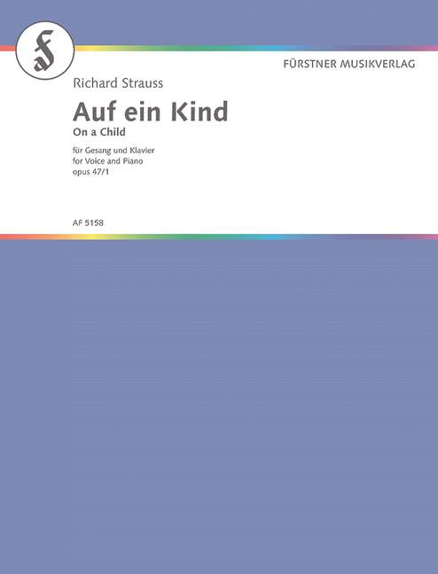Five Songs to Poems by Ludwig Uhland op. 47/1, No. 1 On a Child (low Ab major), for Voice Part and Piano