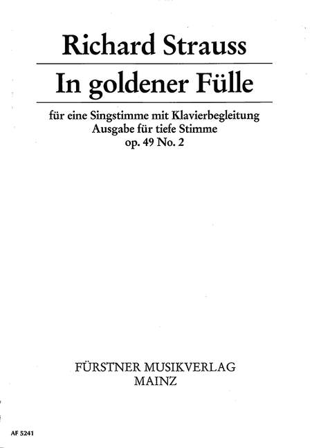 Eight Songs op. 49/3, No. 3 Cradle Song (low D major), for Voice Part and Piano