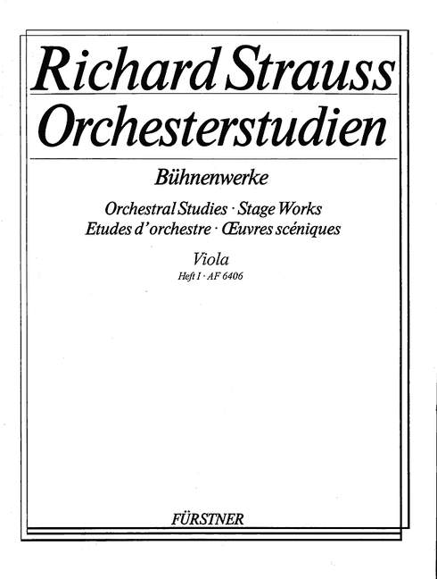 Orchesterstudien aus seinen Bühnenwerken: Viola Vol. 1, Guntram - Feuersnot