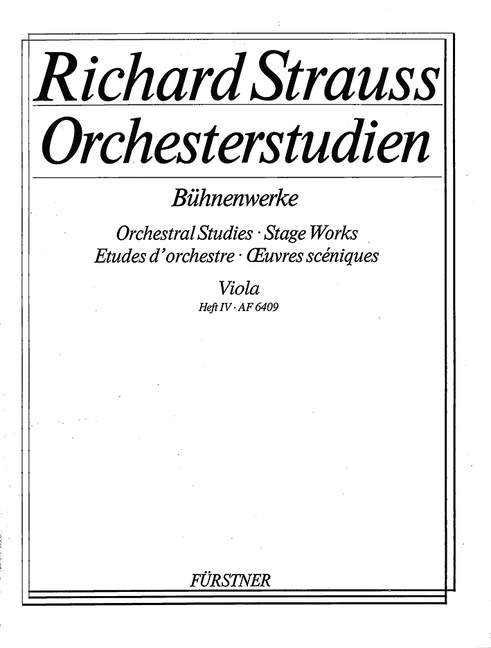 Orchesterstudien aus seinen Bühnenwerken: Viola Vol. 4, Der Rosenkavalier