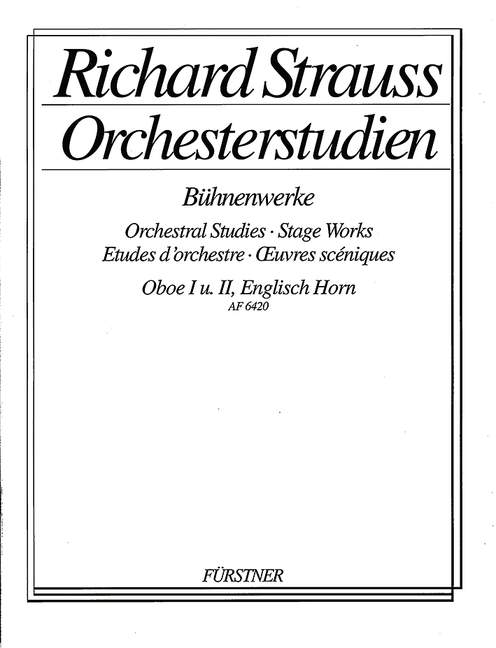 Orchesterstudien aus seinen Bühnenwerken: Oboe Vol. 3, Der Rosenkavalier, for Oboe I/II, English horn I/II, Heckelphone