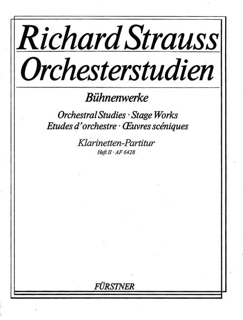 Orchesterstudien aus seinen Bühnenwerken: Klarinette Vol. 2, Elektra, for clarinet, basset horn, bass clarinet