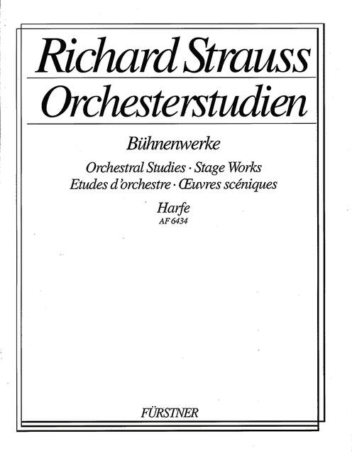 Orchesterstudien aus seinen Bühnenwerken: Harfe, Guntram - Feuersnot - Salome - Elektra - Der Rosenkavalier, for Harp