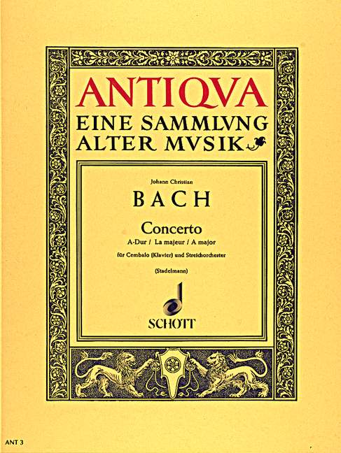 Concerto A Major, for harpsichord (piano) and string orchestra, Score