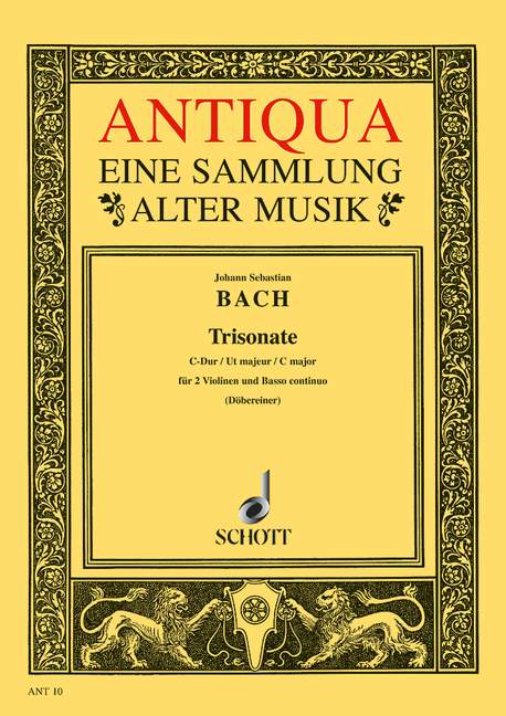 Triosonata C Major BWV 1037, for 2 violins and basso continuo (harpsichord, piano), cello (viola da gamba) ad libitum