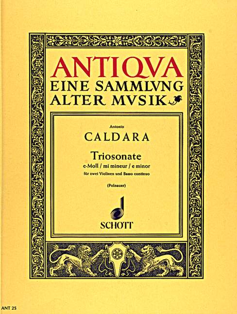 Triosonata E Minor, 2 violins and basso continuo (harpsichord, piano), Violoncello (Viola da gamba) ad libitum