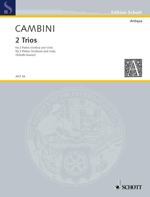 2 Trios, for 2 flutes (violins) and viola, Set of parts