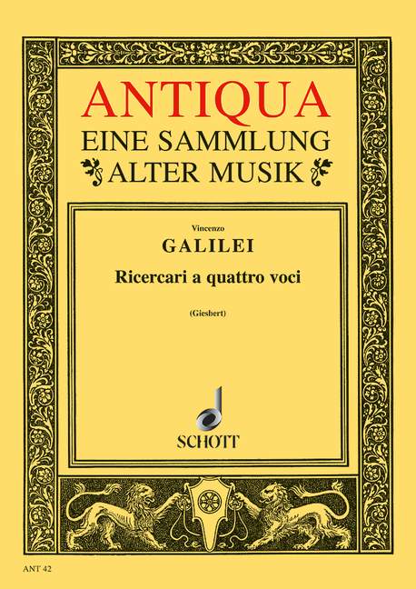 Twelve Ricercari, for Four Voices (SATB), for recorders (SATB)-, viola- or fiddlechoir, Performing score
