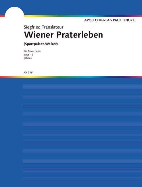 Wiener Praterleben op. 12, Sportpalast Walzer (Orig.), for accordion