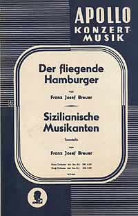 Der fliegende Hamburger / Sizilianische Musikanten, Tarantella, for salon orchestra, Piano conductor and parts