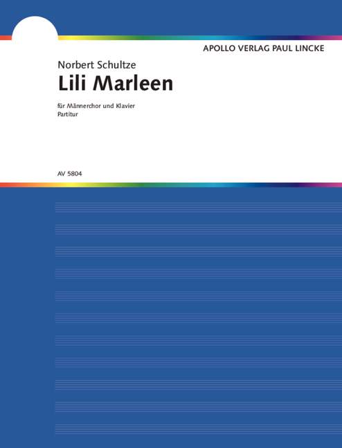 Lili Marleen, for men's choir (TTBB) and piano, Score
