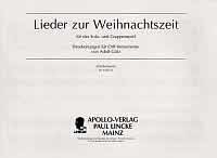 Lieder zur Weihnachtszeit, für das Solo- und Gruppenspiel, for Orff-Instruments, Set of parts