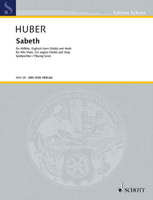 Sabeth, for Altoflöte, English horn (Viola) and Harp, Performing score