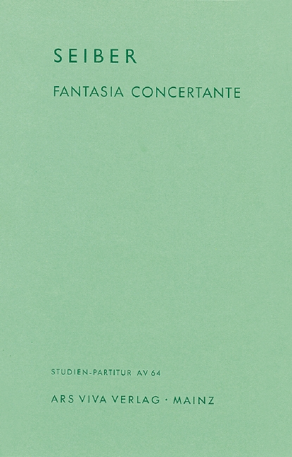 Fantasia concertante, for Violin and String Orchestra, Study score