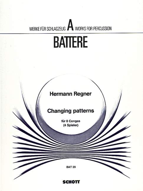 Changing patterns, for 8 Congas Drums (4 Player), Performing score