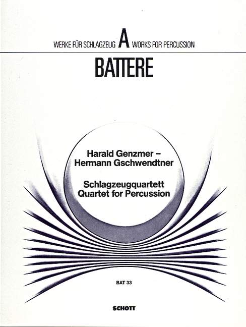 Percussion Quartet GeWV 343, Performing score