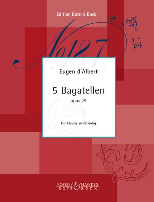 Five Bagatelles op. 29, for piano