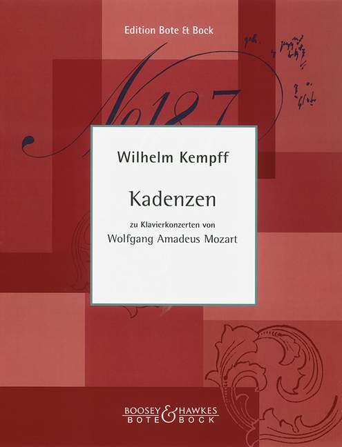 Cadenzas, to W. A. Mozart's piano concertos