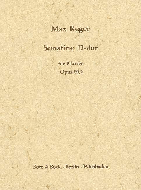 Sonatina No. 2 D Major op. 89, for piano
