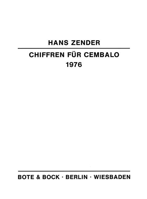 Chiffren, for harpsichord
