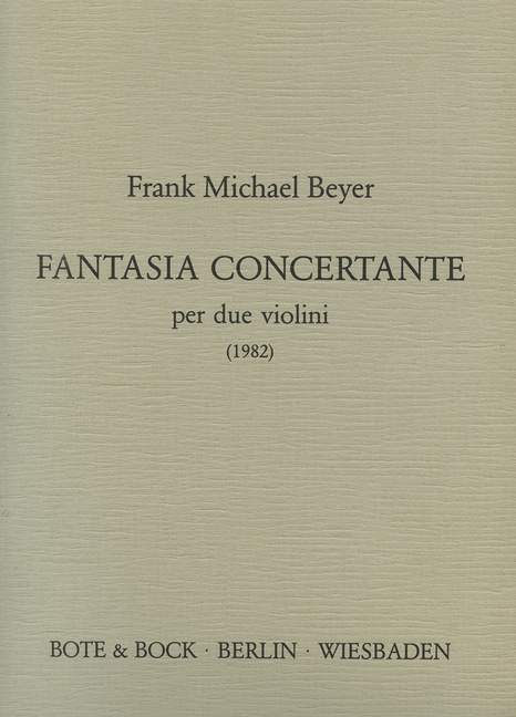 Fantasia concertante, for 2 violins, Performing score
