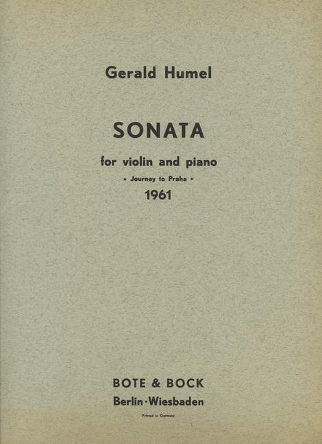 Sonata No. 1, Journey to Praha, for violin and piano
